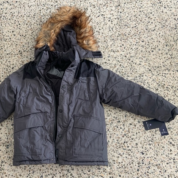 Ben Sherman Kid Hood Puffer faux fur winter waterproof snow jacket